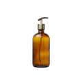 250ml Glass Bottles Amber Glass Round Bottles w/ Black Lotion Pumps Or Treatment Pumps 8 oz 16 oz